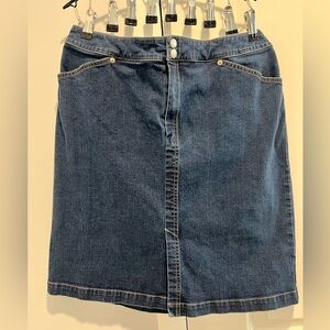 Lands End Denim midi skirt